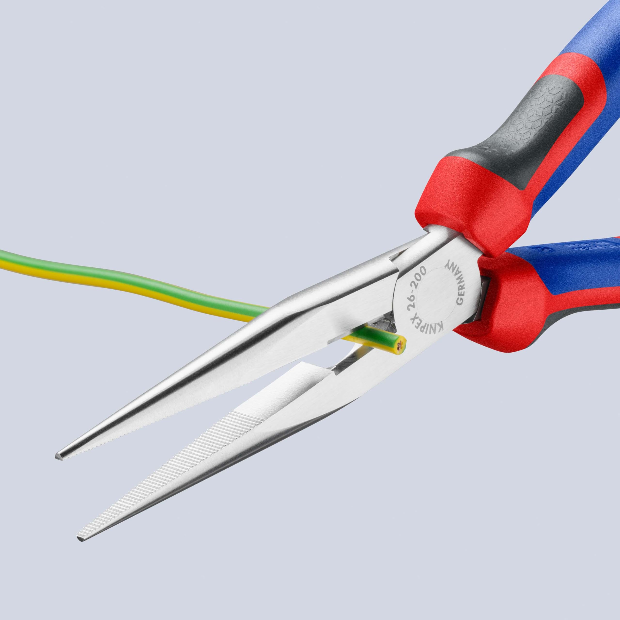 knipex-flachrundzange-mit-schneide-26-15-200-storchschnabelzange-200-mm-verchrom image 2