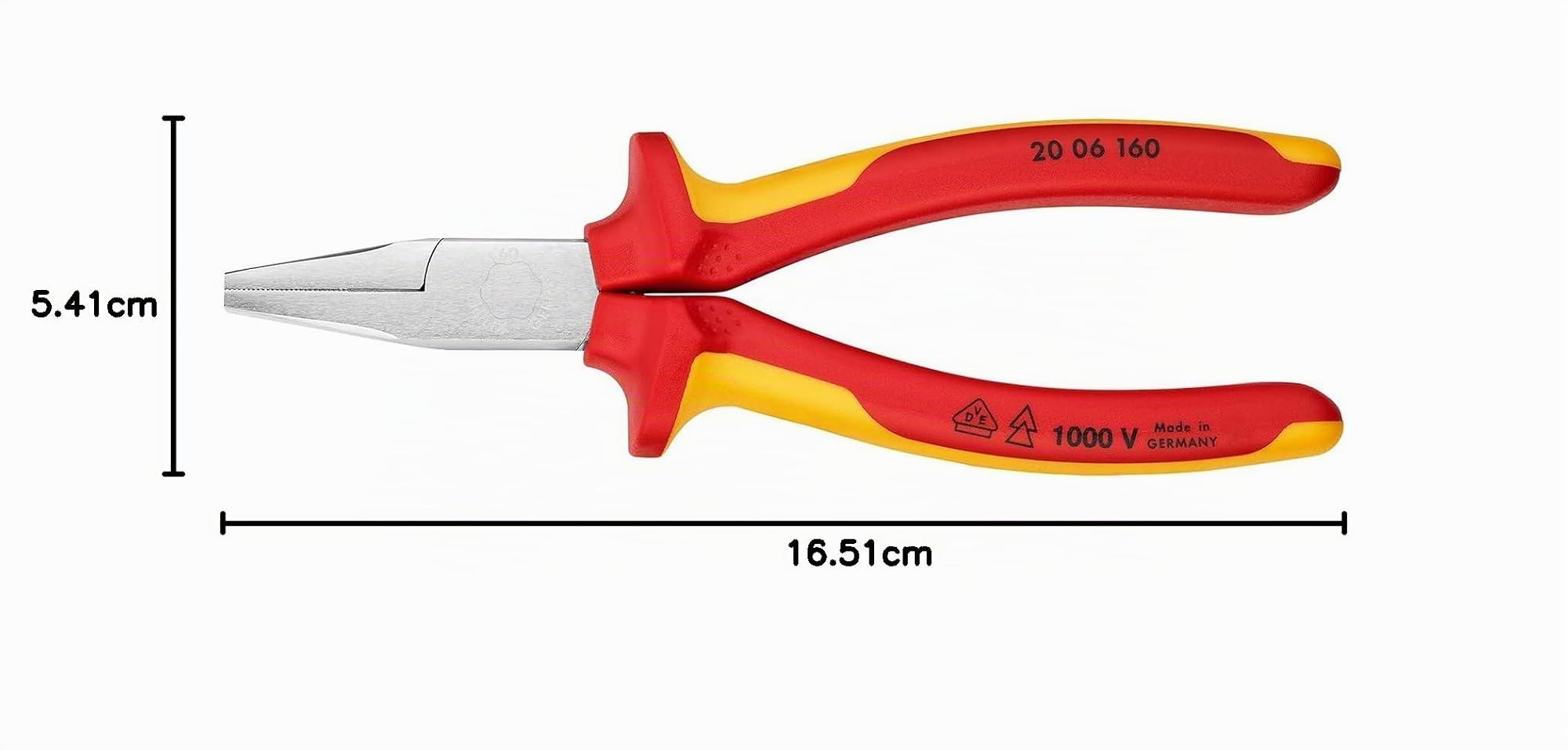 knipex-flachzange-20-06-160-160-mm-verchromt-vde-gepr-ft-mit-mehrkomponenten-h-l image 6