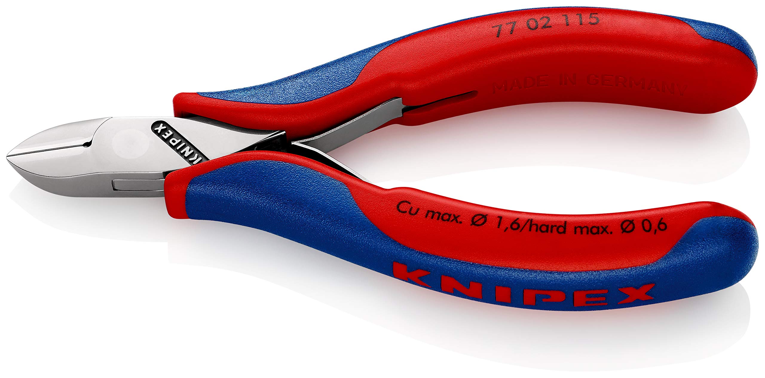 knipex-77-02-115-elektronik-seitenschneider-115-mm-mit-mehrkomponenten-h-llen image 1