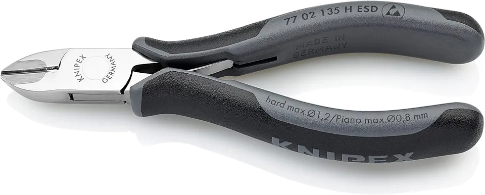 knipex-elektronik-seitenschneider-77-02-135-h-esd-135-mm-mit-hartmetallschneide image 1