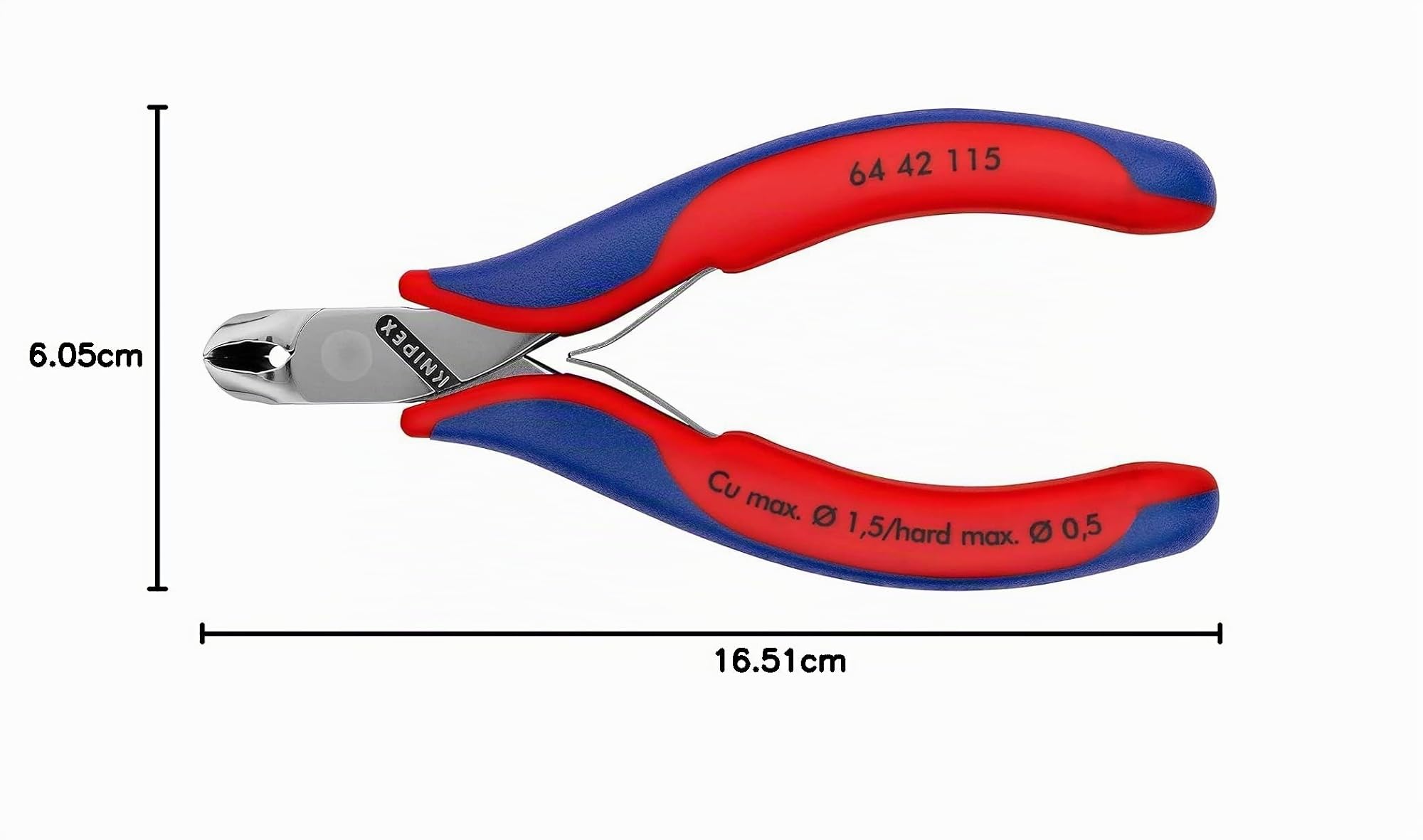 knipex-64-42-115-elektronik-vornschneider-mehrkomponenten-h-llen-115-mm image 7