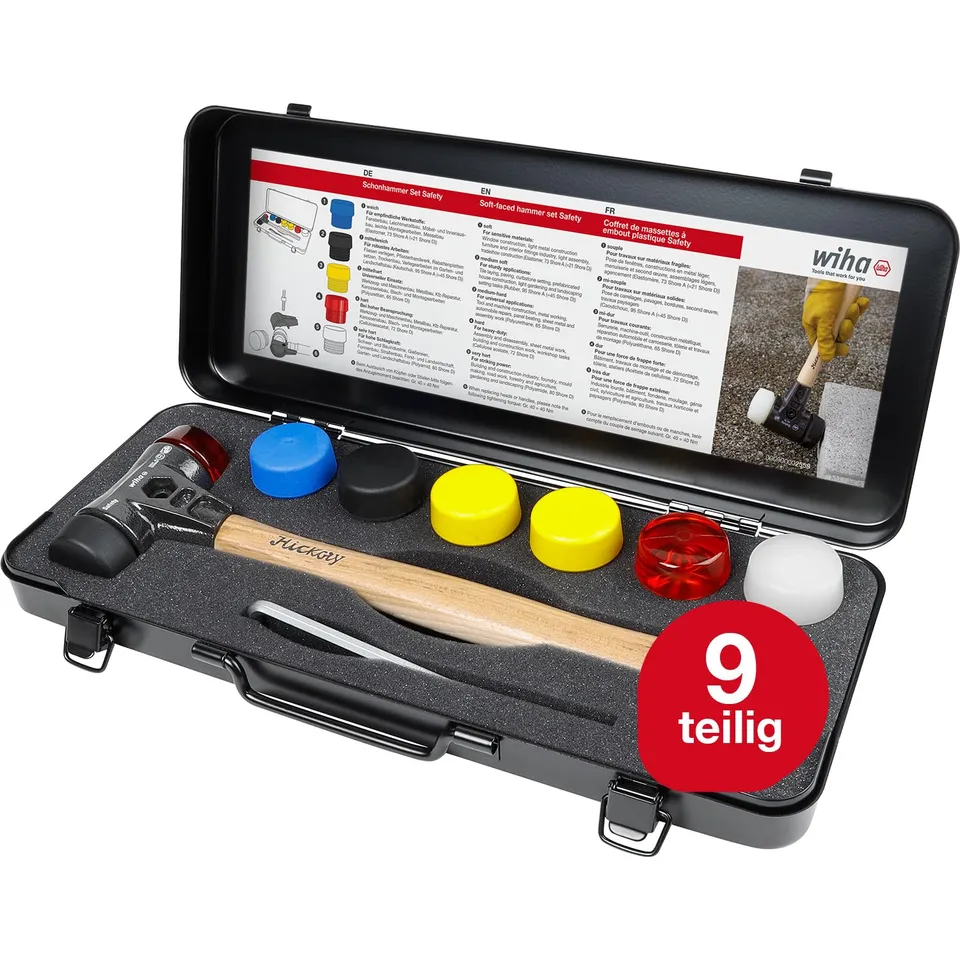 wiha-schonhammer-set-safety-44008-rundkopf-40-mm-9-teilig-in-box-hickory-stiel image 1
