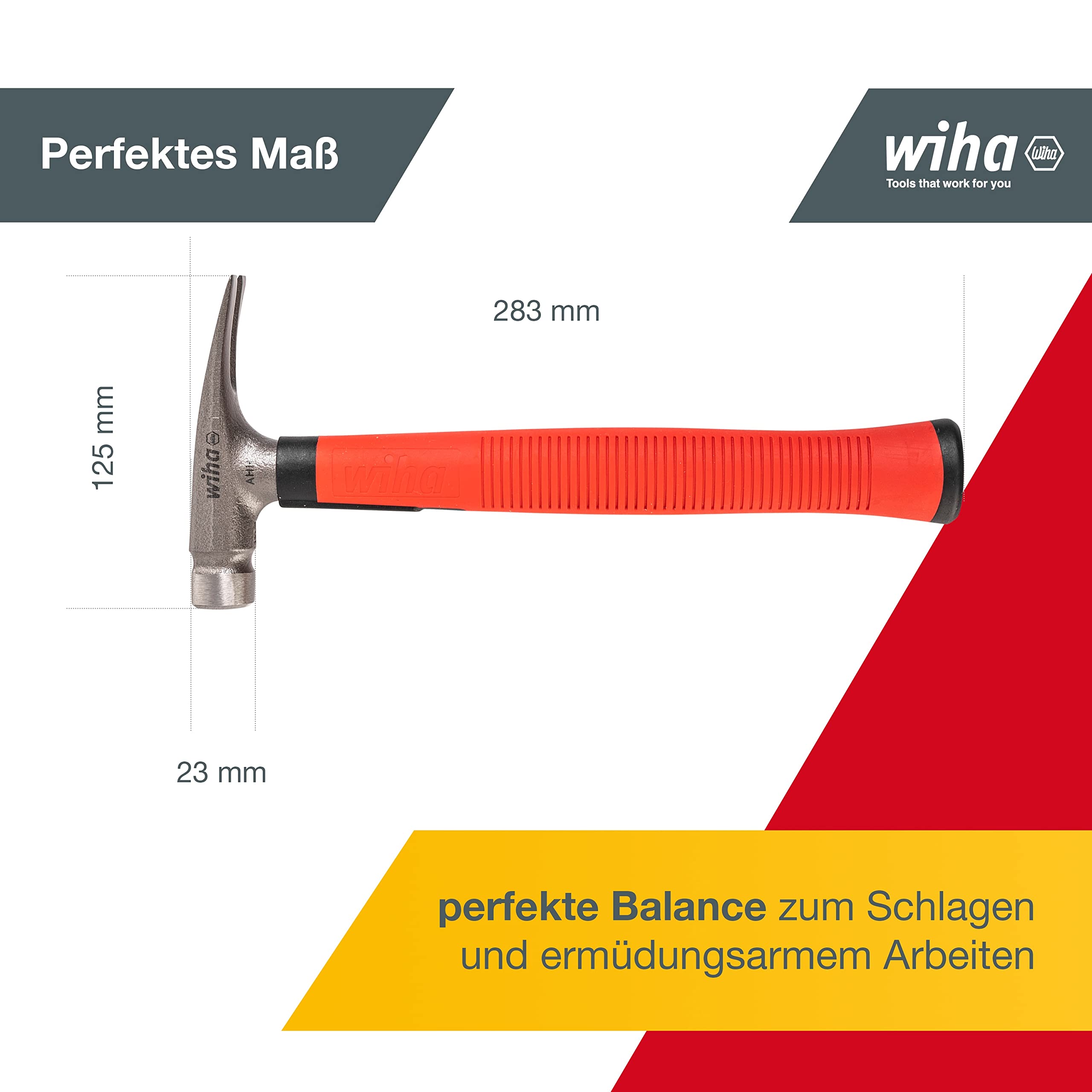 wiha-42071-elektriker-hammer-300-g-mit-flachem-stielboden-f-r-kabel-und-d-bel image 3