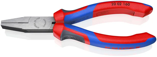 knipex-flachzange-20-02-160-mit-comfort-griffen-160-mm image 1