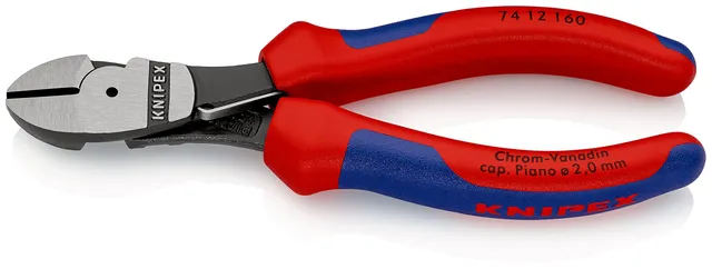 knipex-74-12-160-sb-kraft-seitenschneider-160-mm-mit-mehrkomponenten-h-llen image 1
