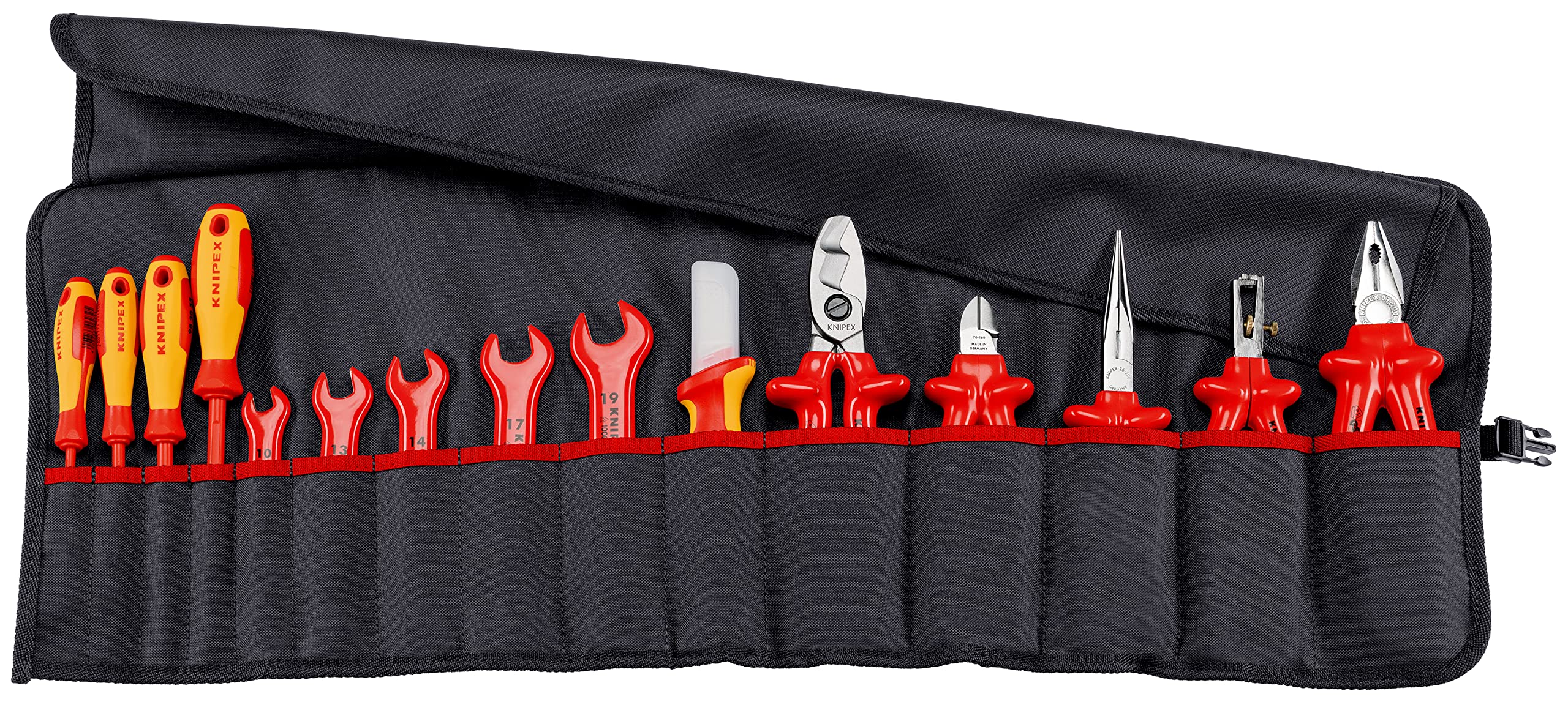 knipex-werkzeug-rolltasche-98-99-13-15-teilig-mit-isolierten-werkzeugen image 1