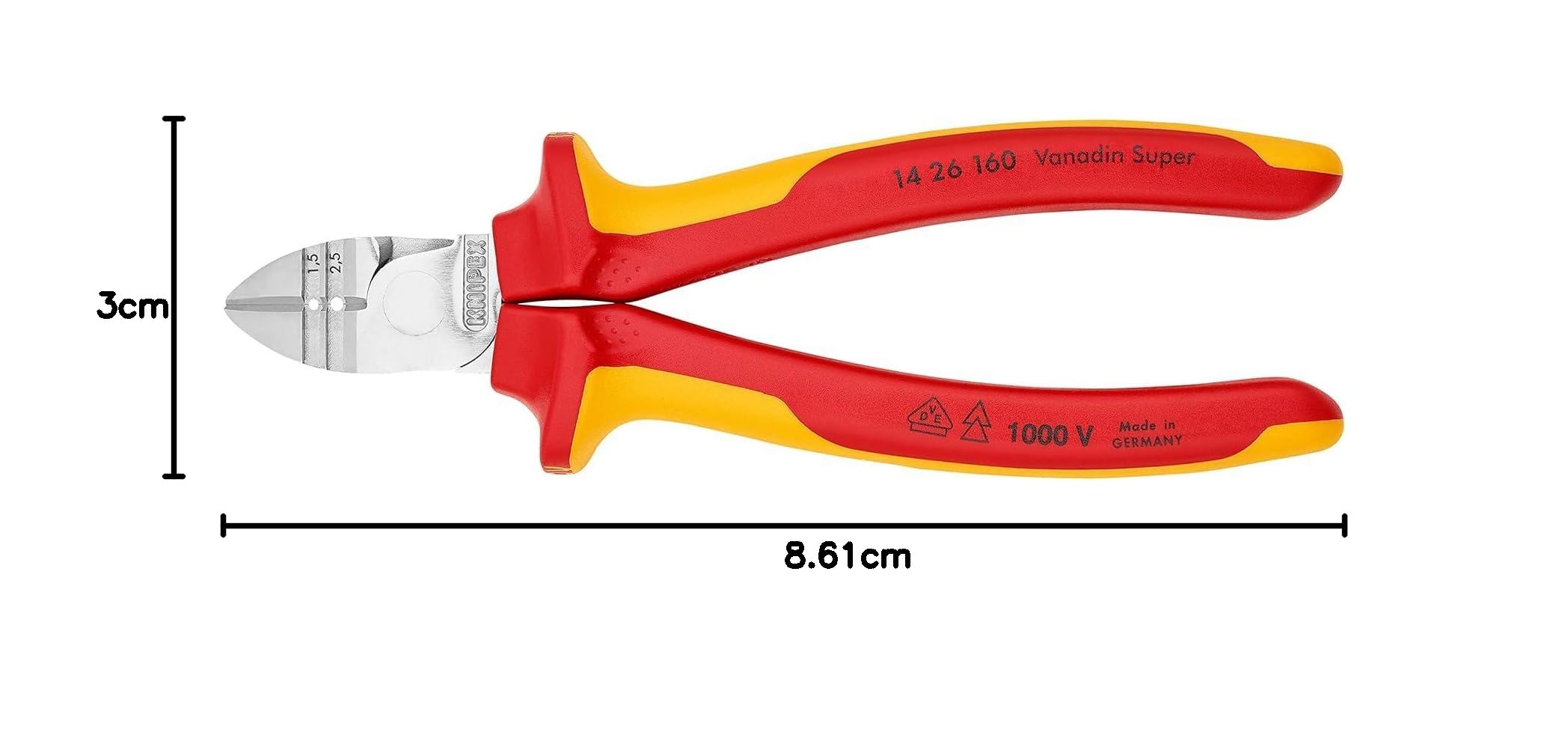knipex-14-26-160-sb-abisolier-seitenschneider-verchromt-160-mm-vde image 7