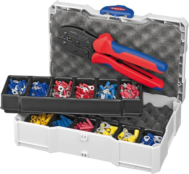 knipex-crimp-sortiment-f-r-kabelverbinder-13-teilig-265-mm-97-90-21 image 1