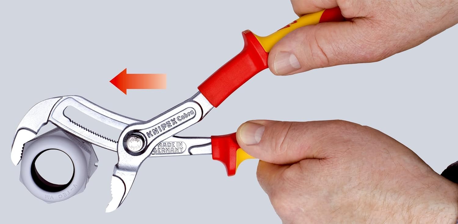 knipex-cobra-87-26-250-vde-250-mm-wasserpumpenzange-verchromt-muttern-bis-46-mm- image 5