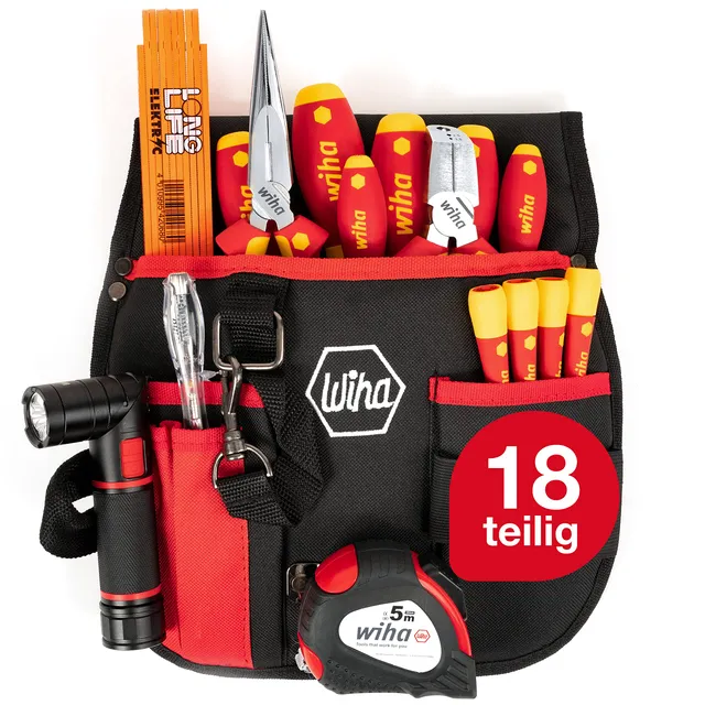wiha-werkzeug-set-elektriker-18-teilig-vde-mit-g-rteltasche-44574 image 1
