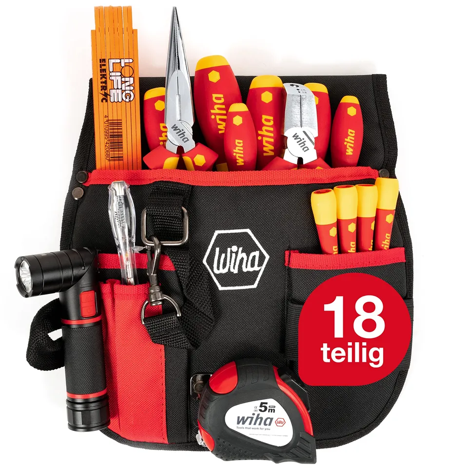 wiha-werkzeug-set-elektriker-18-teilig-vde-mit-g-rteltasche-44574 image 1