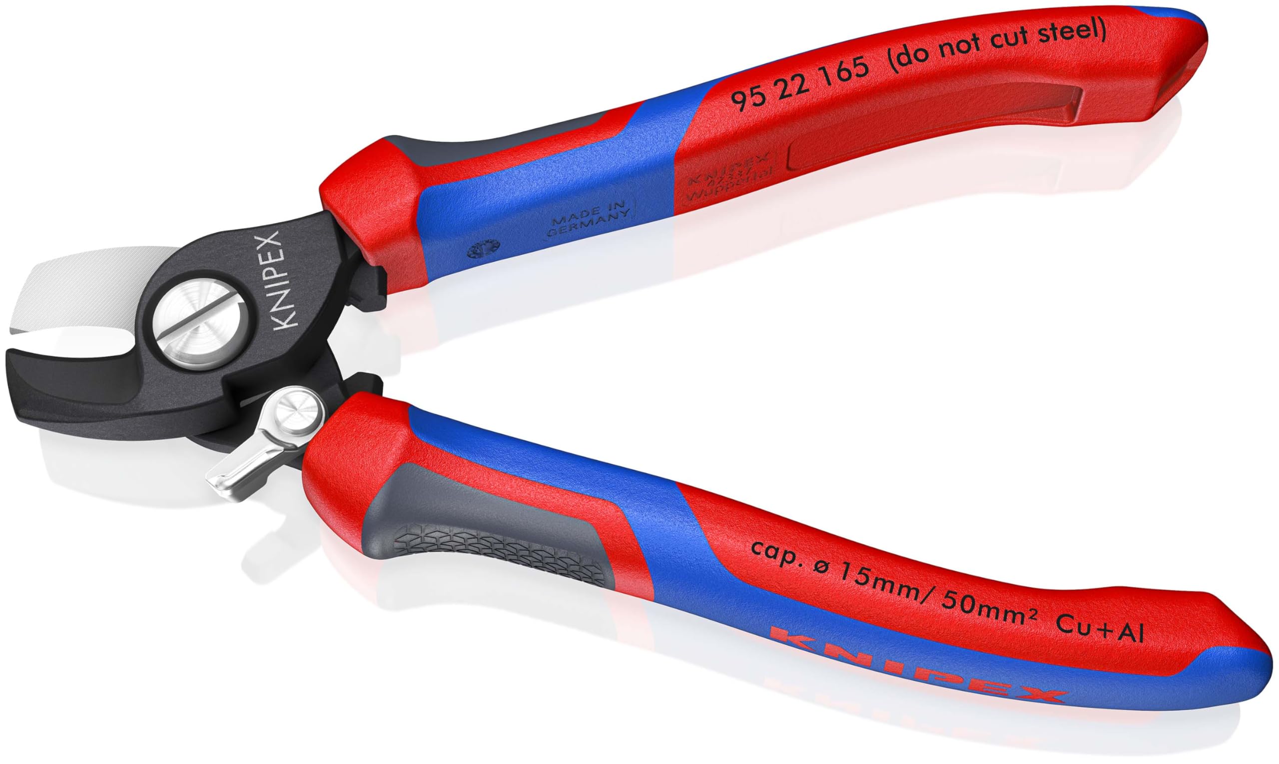 knipex-kabelschere-95-22-165-180-mm-mit-ffnungsfeder-und-comfort-griffen image 2