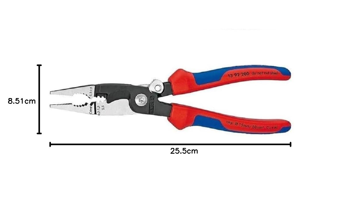 knipex-elektro-installationszange-13-92-200-sb-6-in-1-multifunktionszange-200-mm image 2