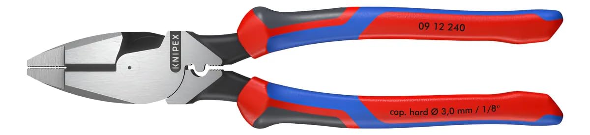knipex-kraft-kombizange-lineman-s-pliers-09-12-240-sb-240-mm-mit-comfort-griffen image 1