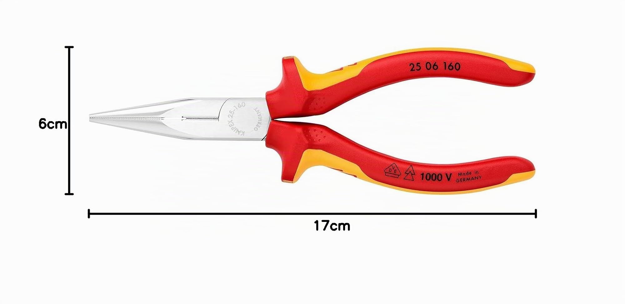 knipex-flachrundzange-vde-25-06-160-radiozange-160-mm-verchromt-mit-schneide image 5