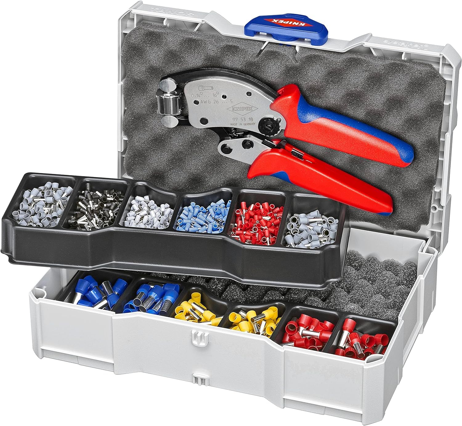 knipex-crimp-sortiment-97-90-13-mit-twistor16-97-53-18-1190-aderendh-lsen-im-tan image 1