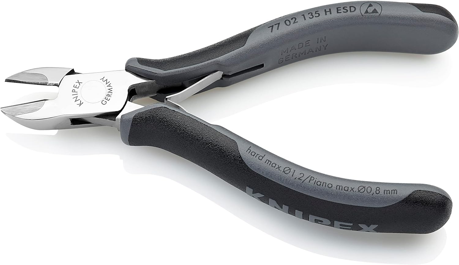 knipex-elektronik-seitenschneider-77-02-135-h-esd-135-mm-mit-hartmetallschneide image 2