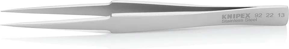 knipex-92-22-13-universalpinzette-glatt-mattiert-130-mm-edelstahl image 1