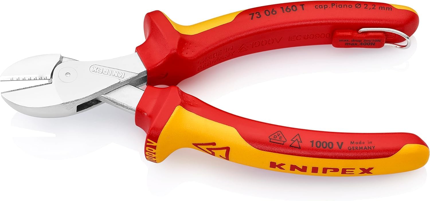 knipex-73-06-160-t-bk-x-cut-kompakt-seitenschneider-160-mm-vde-verchromt image 2