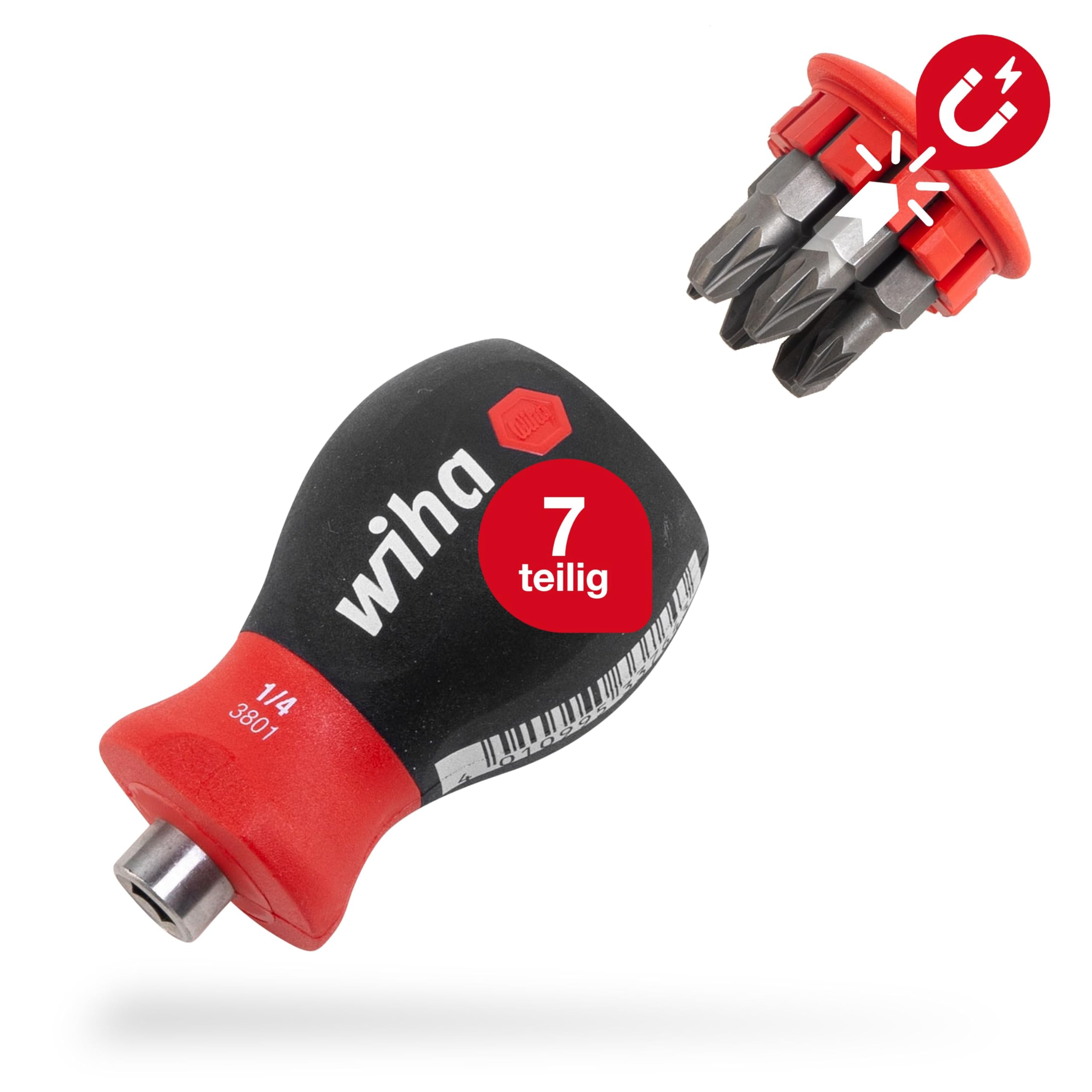 wiha-schraubendreher-stubby-mit-bit-magazin-magnetisch-33741-6-bits-1-4-zoll image 1