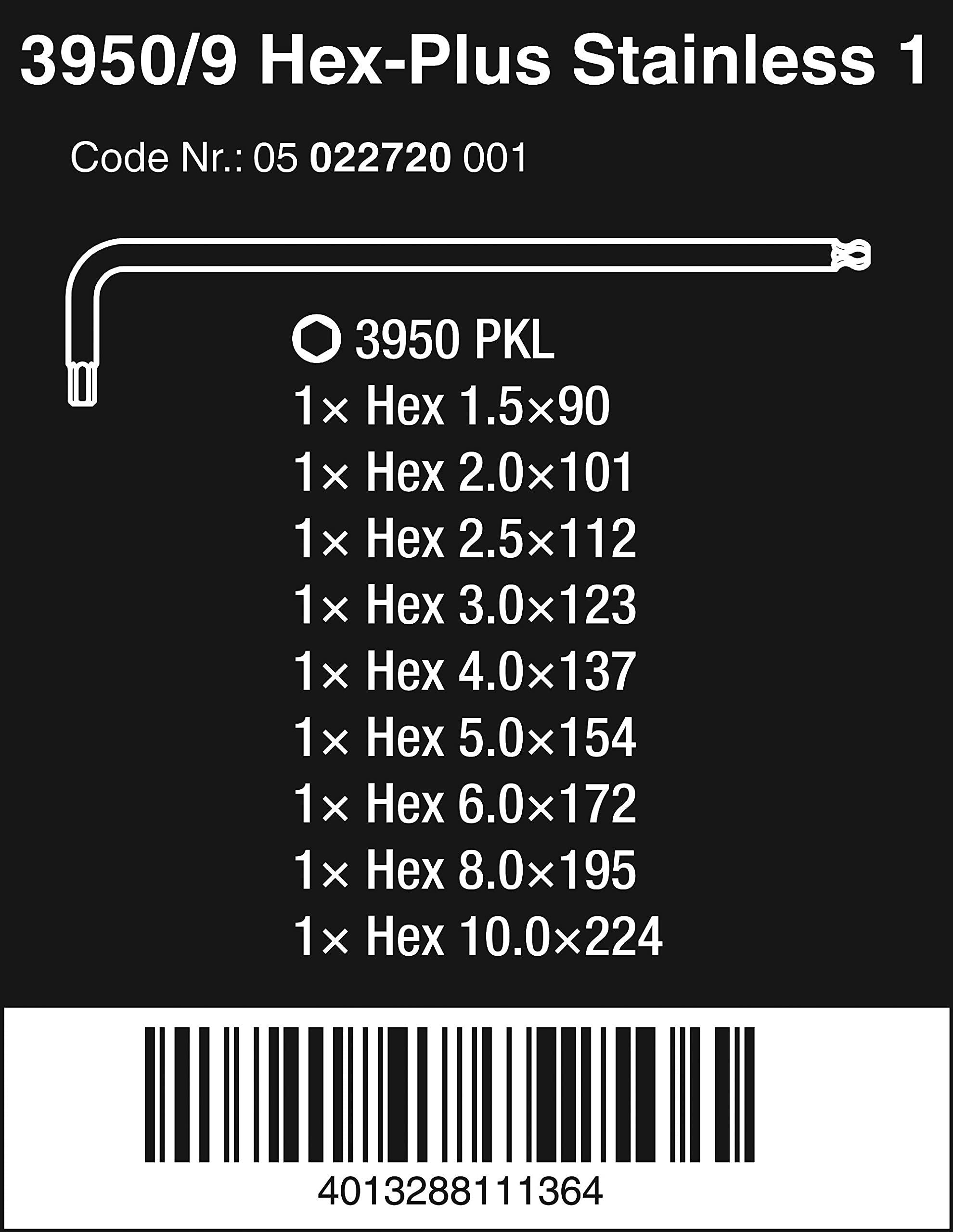 wera-3950-pkl-9-winkelschl-ssel-satz-metrisch-edelstahl-9-teilig-05022720001 image 3