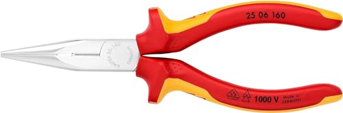 knipex-flachrundzange-vde-25-06-160-radiozange-160-mm-verchromt-mit-schneide image 8