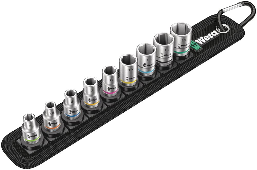 wera-belt-4-zyklop-steckschl-ssel-satz-1-4-9-teilig-auf-textilgurt image 1