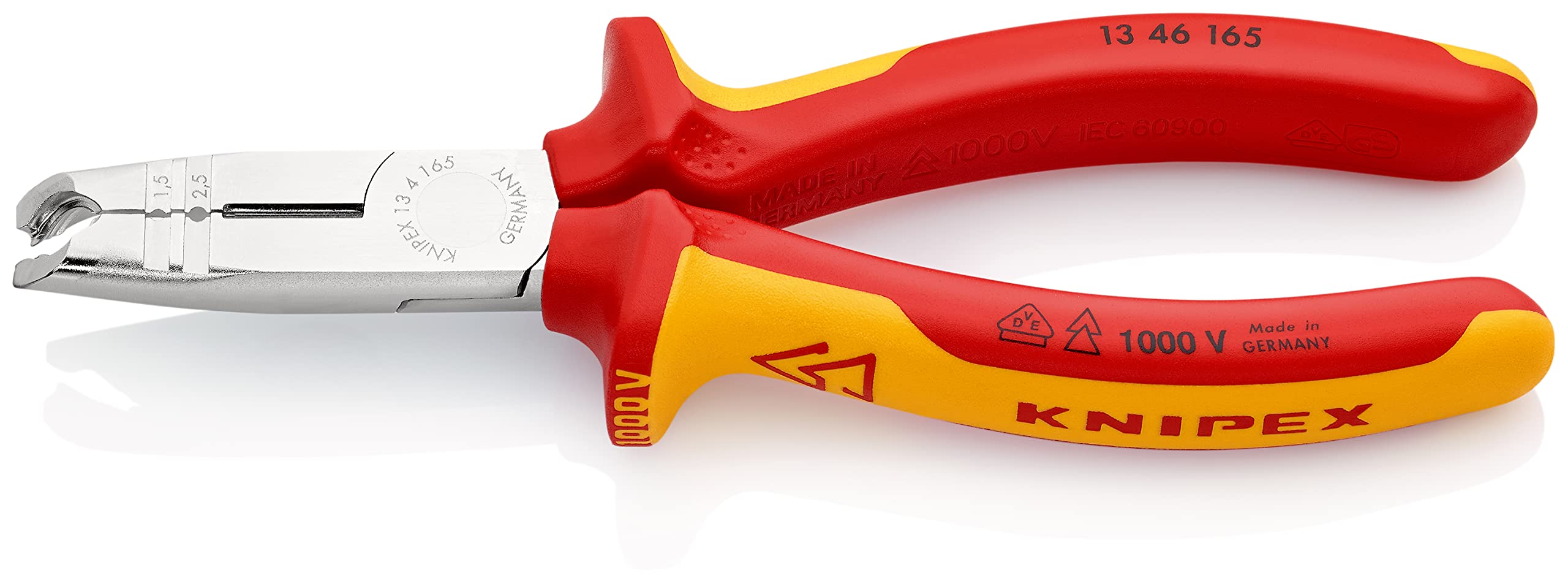 knipex-abmantelungszange-13-46-165-sb-vde-abisolierzange-165-mm-verchromt image 2