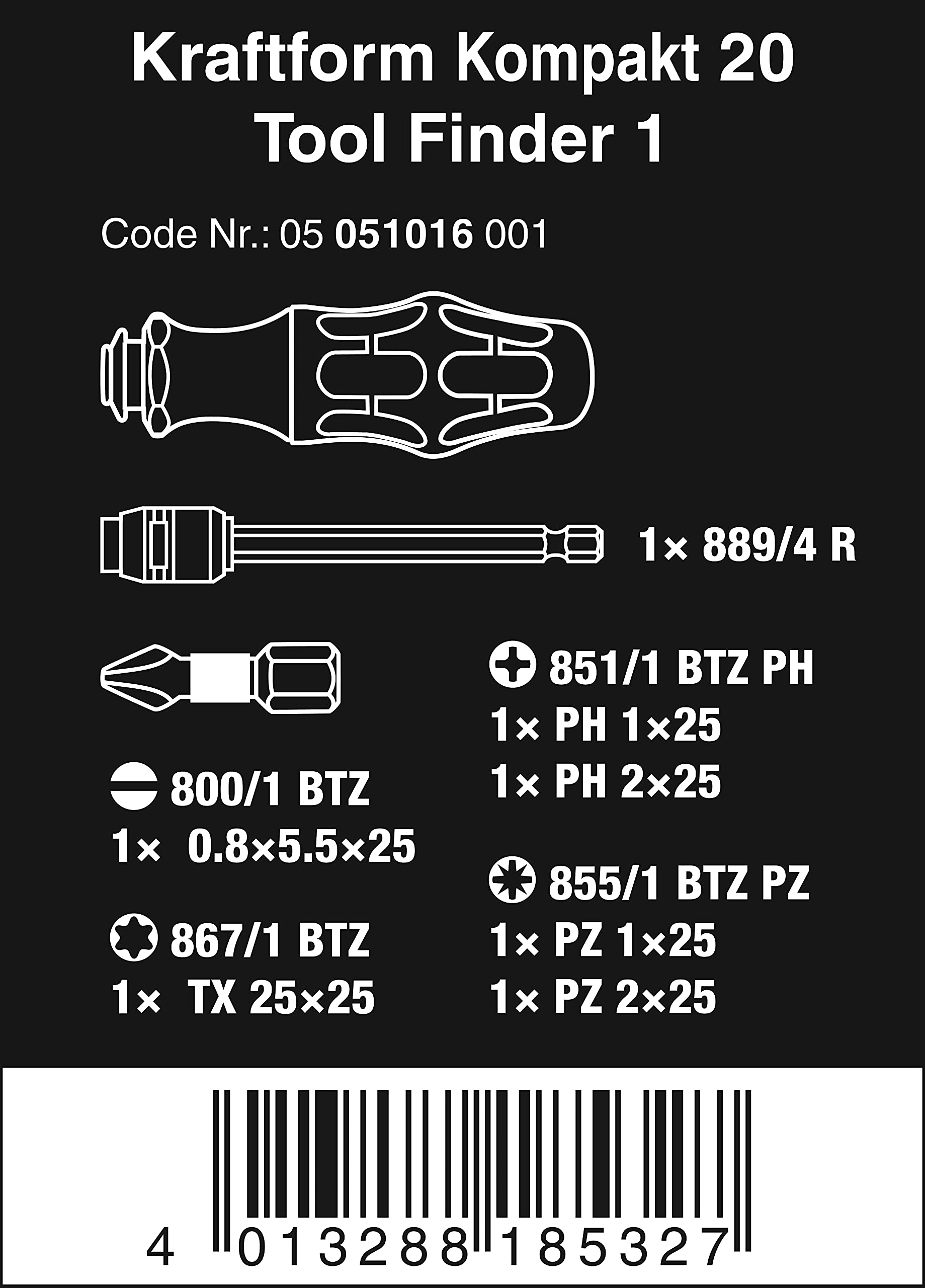 wera-kraftform-kompakt-20-tool-finder-1-bit-set-mit-tasche-7-teilig image 2