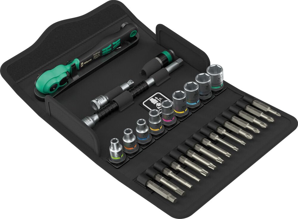 wera-8100-sa-14-zyklop-comfort-knarrensatz-1-4-metrisch-28-teilig image 1