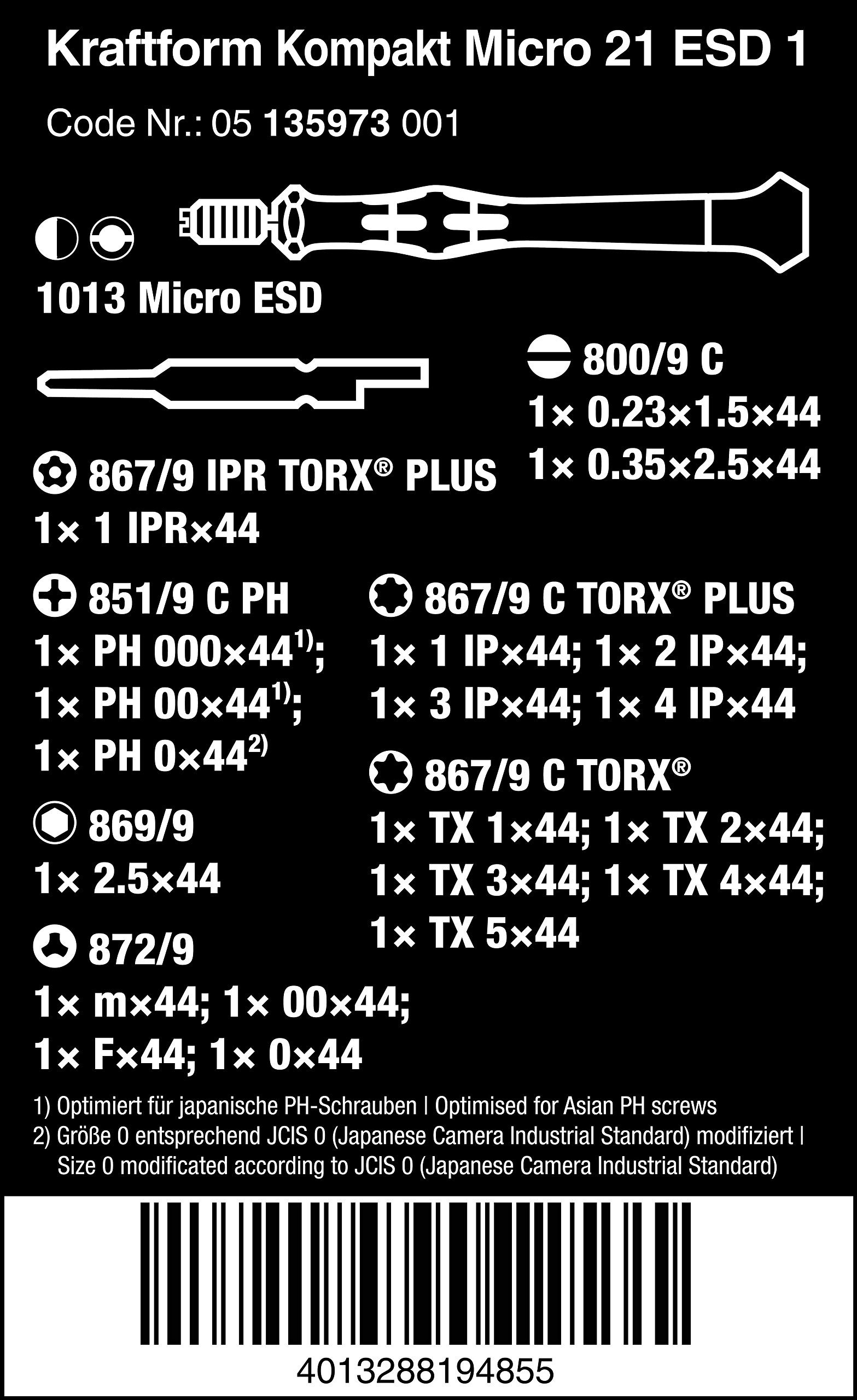 wera-kraftform-kompakt-micro-esd-1-bit-schraubendreher-set-21-teilig image 2