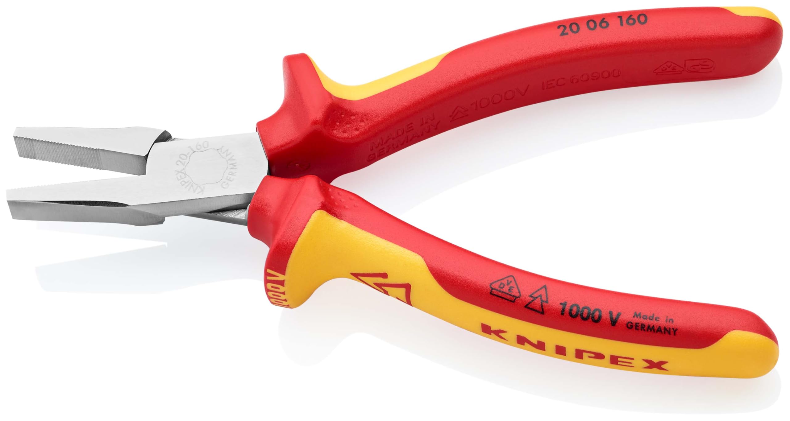 knipex-flachzange-20-06-160-160-mm-verchromt-vde-gepr-ft-mit-mehrkomponenten-h-l image 2