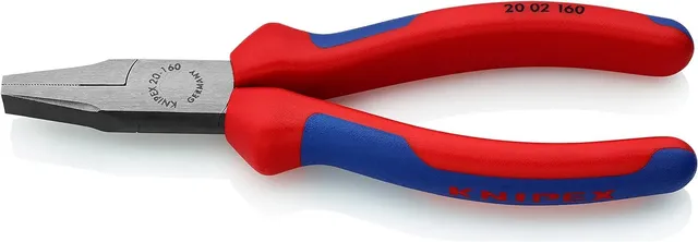 knipex-flachzange-20-02-160-sb-160-mm-schwarz-atramentiert-mit-mehrkomponenten-h image 1