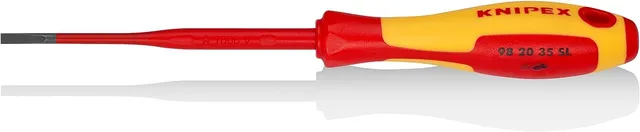 knipex-schraubendreher-slim-98-20-35-sl-vde-schlitz-202-mm-mit-mehrkomponenten-g image 1