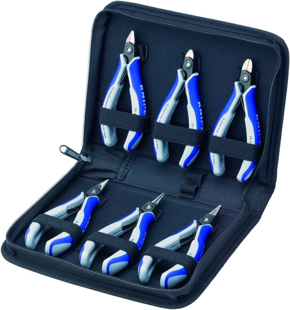 knipex-00-20-16-p-elektronikzangen-set-6-teilig-215-mm image 1