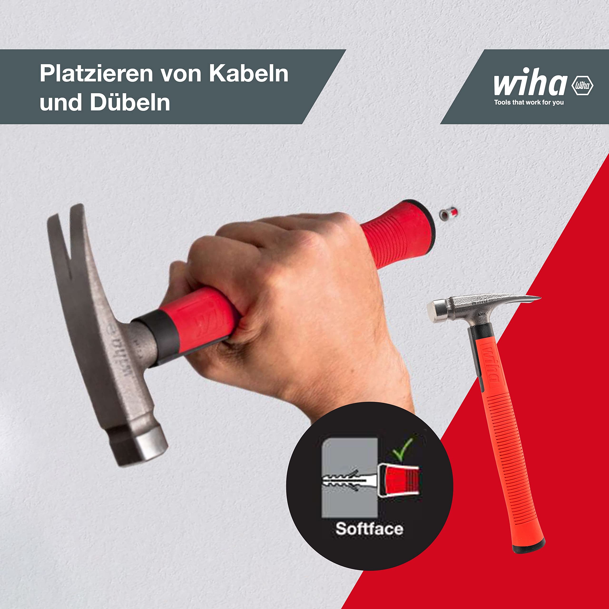 wiha-42071-elektriker-hammer-300-g-mit-flachem-stielboden-f-r-kabel-und-d-bel image 5