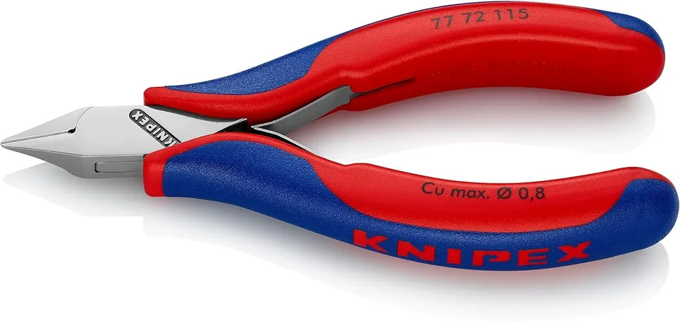 knipex-77-72-115-elektronik-seitenschneider-115-mm-mit-mehrkomponenten-h-llen image 1