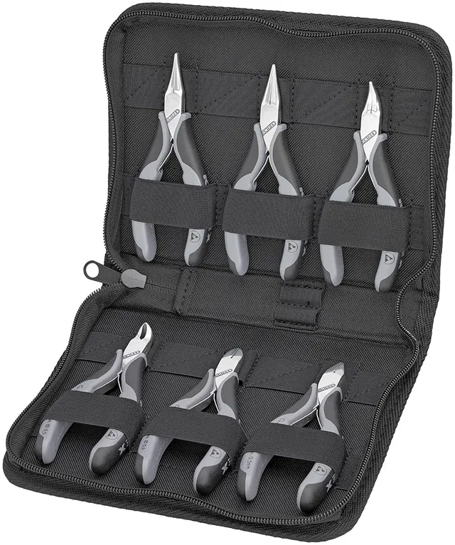 knipex-00-20-17-elektronikzangen-set-6-teilig-215-mm image 1