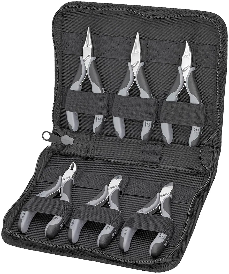 knipex-00-20-17-elektronikzangen-set-6-teilig-215-mm image 1