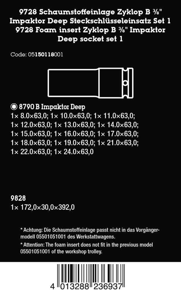 wera-9728-schaumstoffeinlage-zyklop-b-3-8-impaktor-deep-set-1-15-teilig image 2
