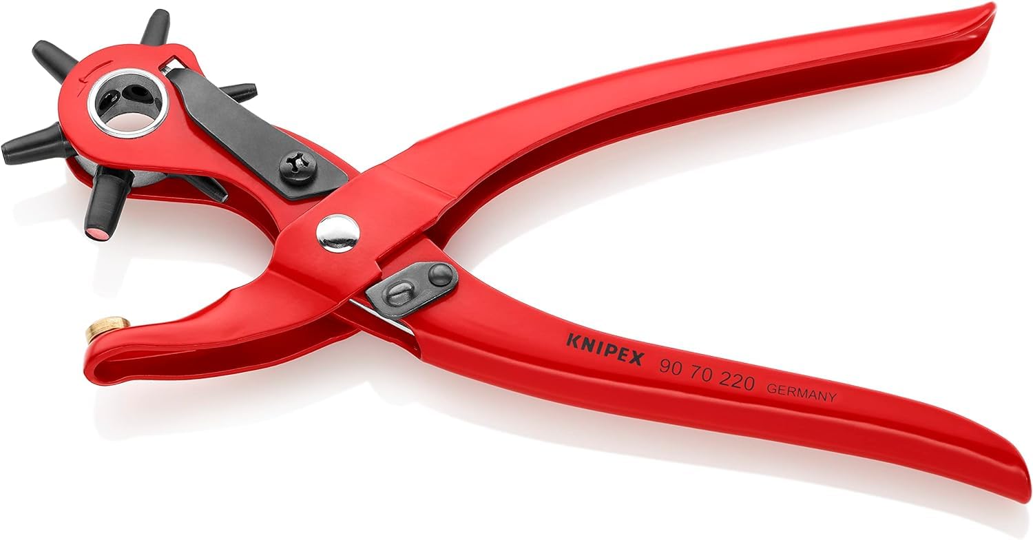 knipex-revolverlochzange-90-70-220-lochzange-220-mm-rot-f-r-leder-textil-kunstst image 2
