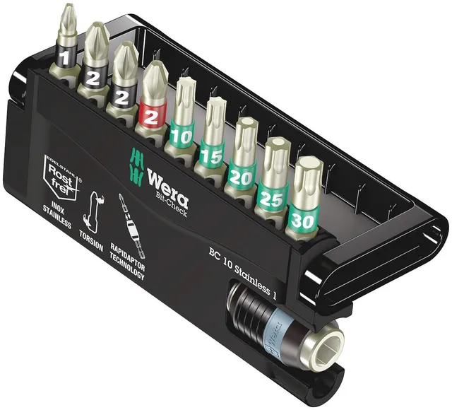 wera-bit-check-10-stainless-1-5071110001-bit-sortiment-10-teilig-edelstahl image 1