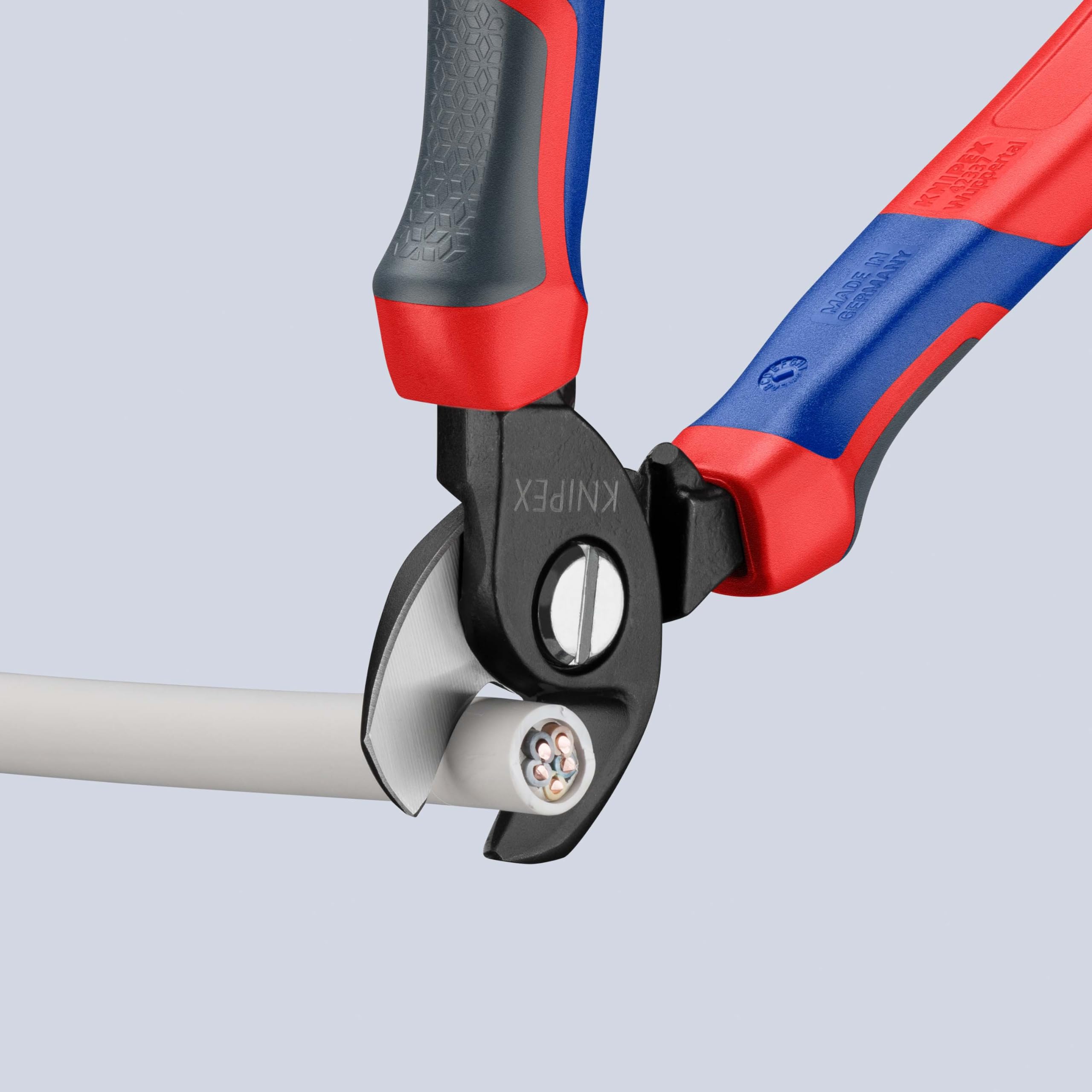 knipex-kabelschere-95-12-165-sb-br-niert-mit-comfort-griffen-165-mm image 2