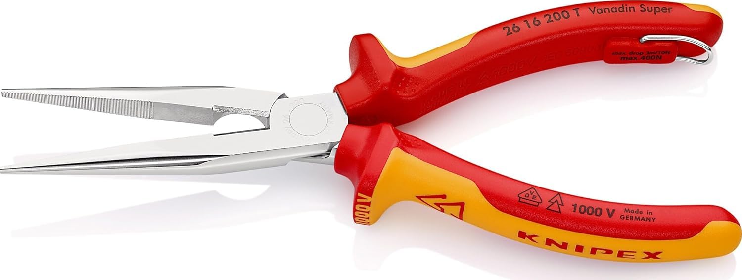 knipex-flachrundzange-26-16-200-t-bk-vde-storchschnabelzange-200-mm-mit-schneide image 2