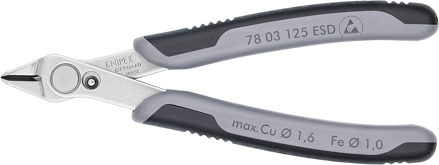 knipex-electronic-super-knips-esd-78-03-125-esd-seitenschneider-125-mm image 1