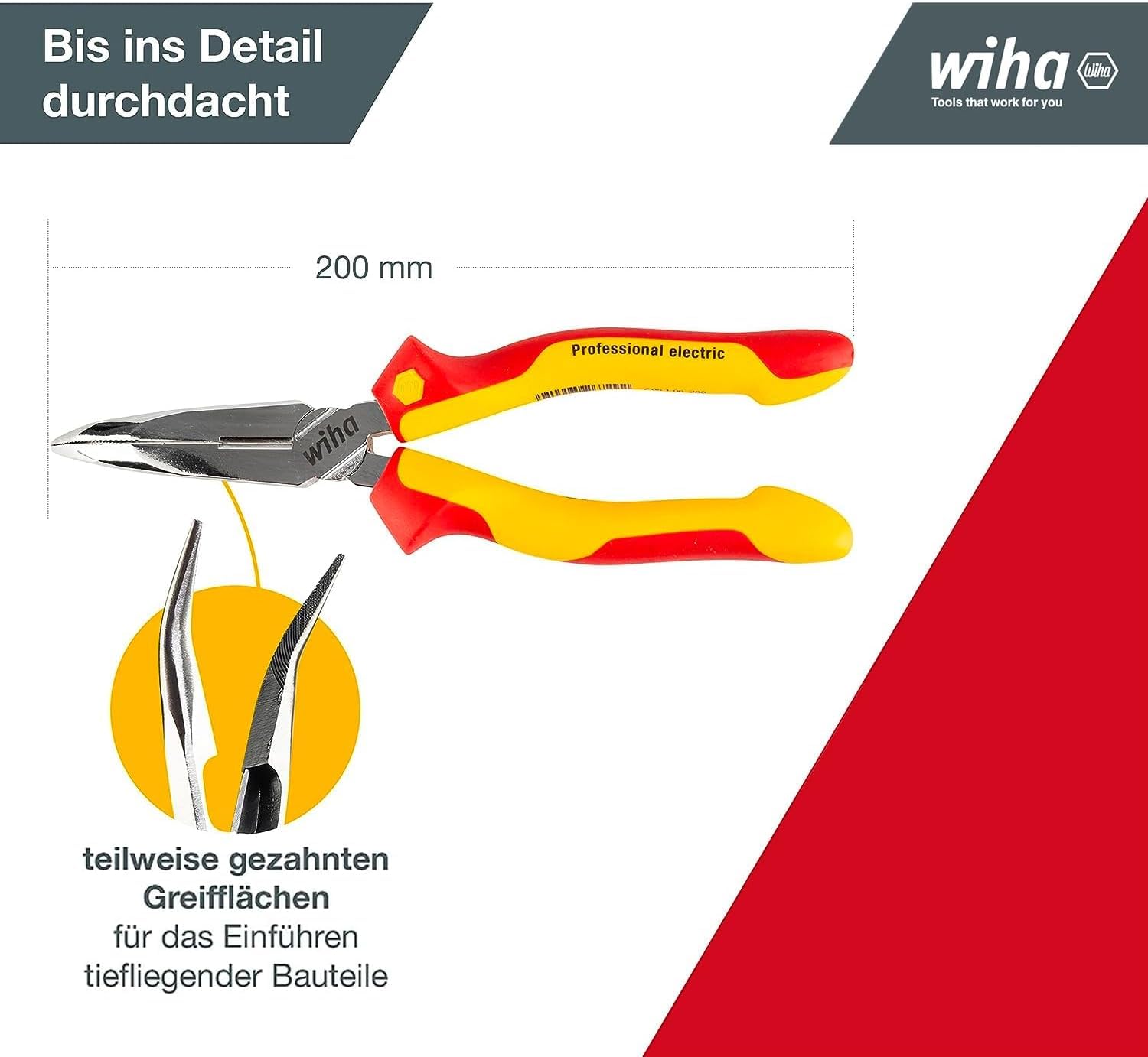 wiha-flachrundzange-professional-electric-27425-200-mm-vde-1000v-gebogen image 3