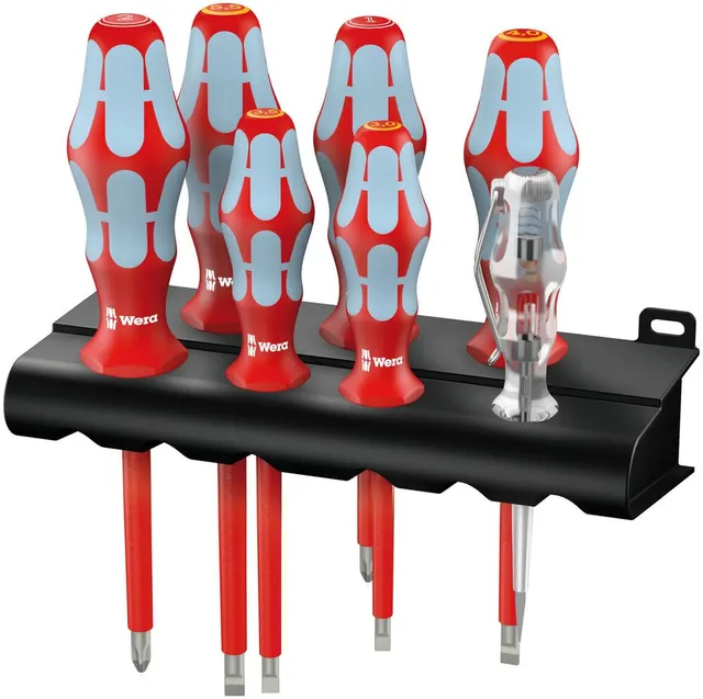 wera-3160-i-7-kraftform-plus-vde-schraubendrehersatz-edelstahl-7-teilig-mit-rack image 1