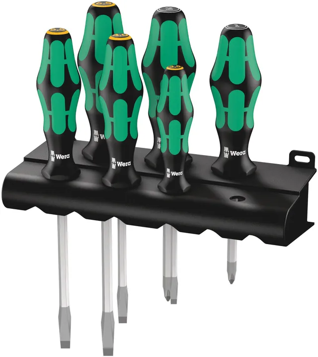 wera-334-sk-6-kraftform-plus-lasertip-schraubendrehersatz-6-teilig-mit-rack-0500 image 1