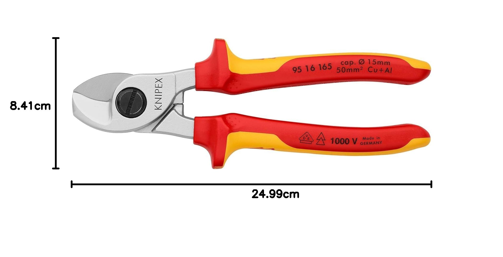 knipex-kabelschere-95-16-165-sb-vde-1000v-165-mm-verchromt image 6
