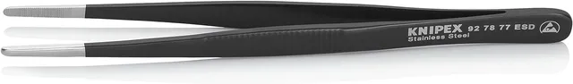 knipex-universalpinzette-esd-92-78-77-esd-145-mm-mattiert-geriffelt image 1